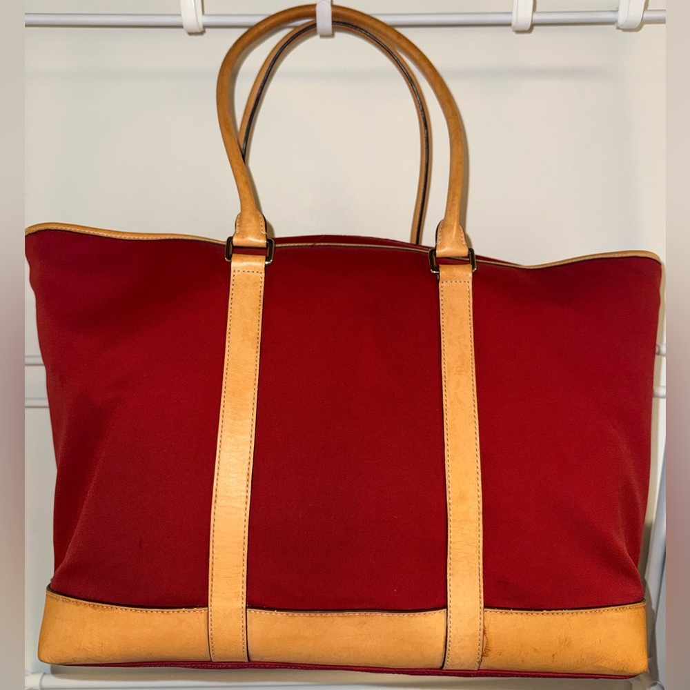 Coach Vintage Transatlantic XL Weekender Red Canvas and Leather 5968 - Picture 7 of 12